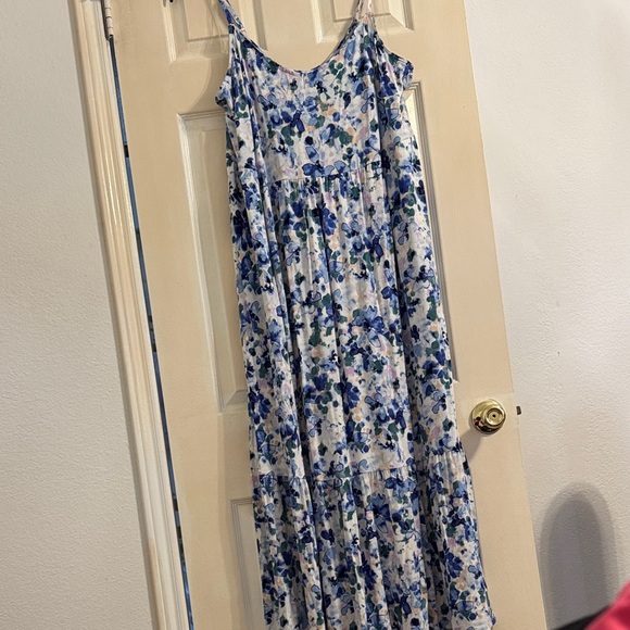 Lane Bryant Blue Floral Maxi Dress - Picture 1 of 11